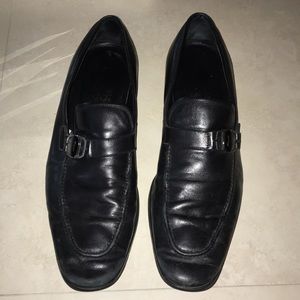 Men’s black leather Ferragamo shoes